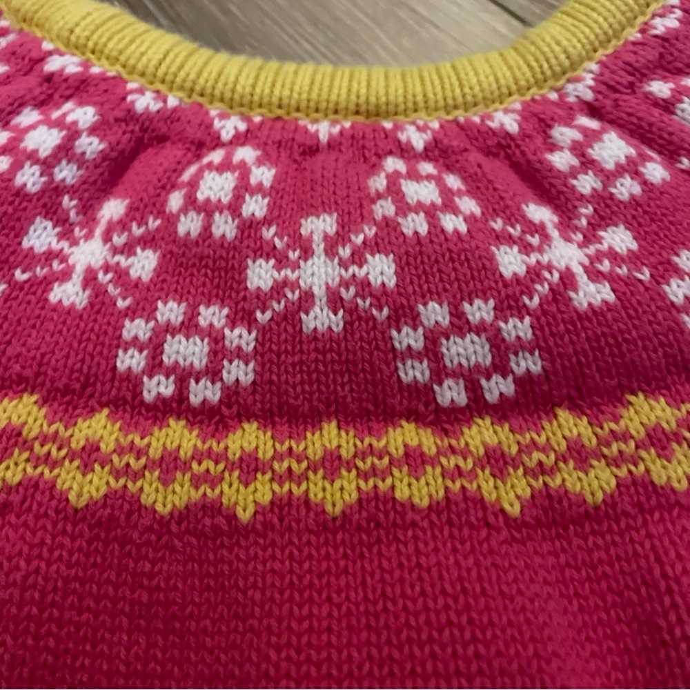 Hanna Andersson Girl’s Size 3 Pink Yellow & White Striped Sweater Dress - Picture 11 of 11